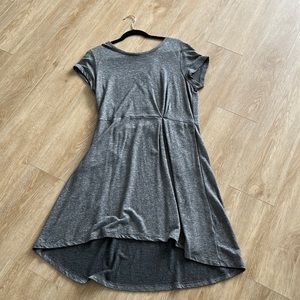 Halogen Hi Lo Nubby Grey Dress with Pockets